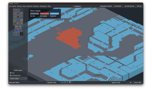 Water supply data view